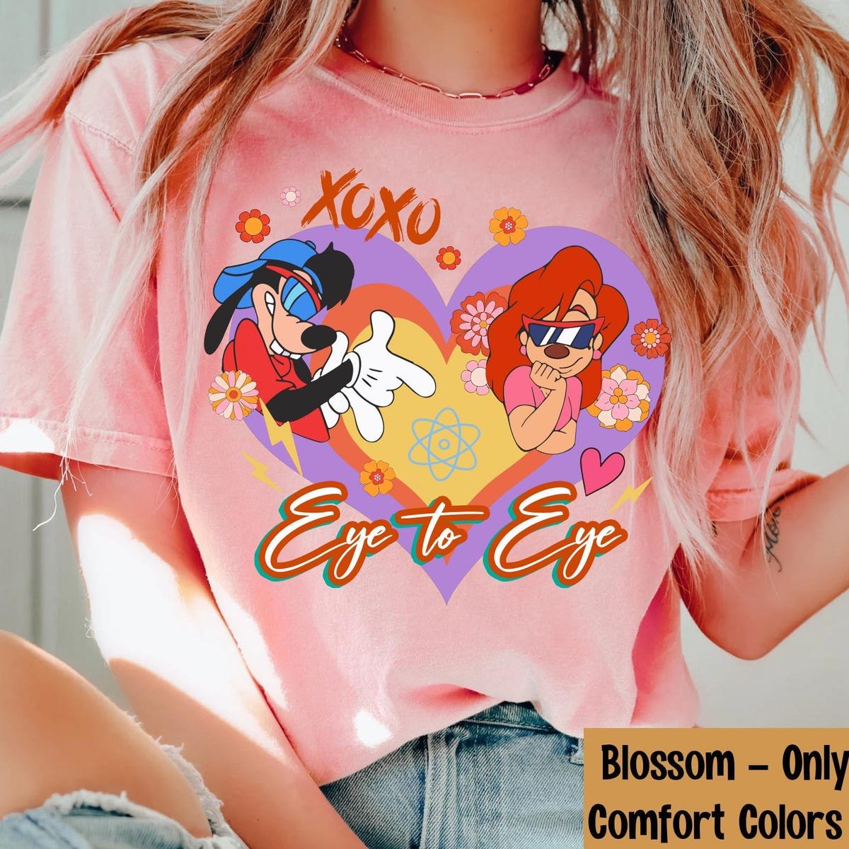 Retro Max Goof Roxanne Disney Couple Tee Disneyland Trip