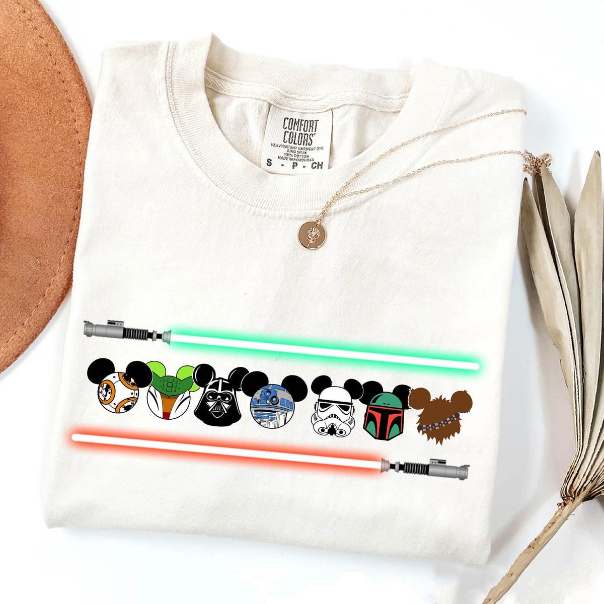 Star Wars Shirt Mickey Ears Lightsaber Darth Vader Yoda Tee