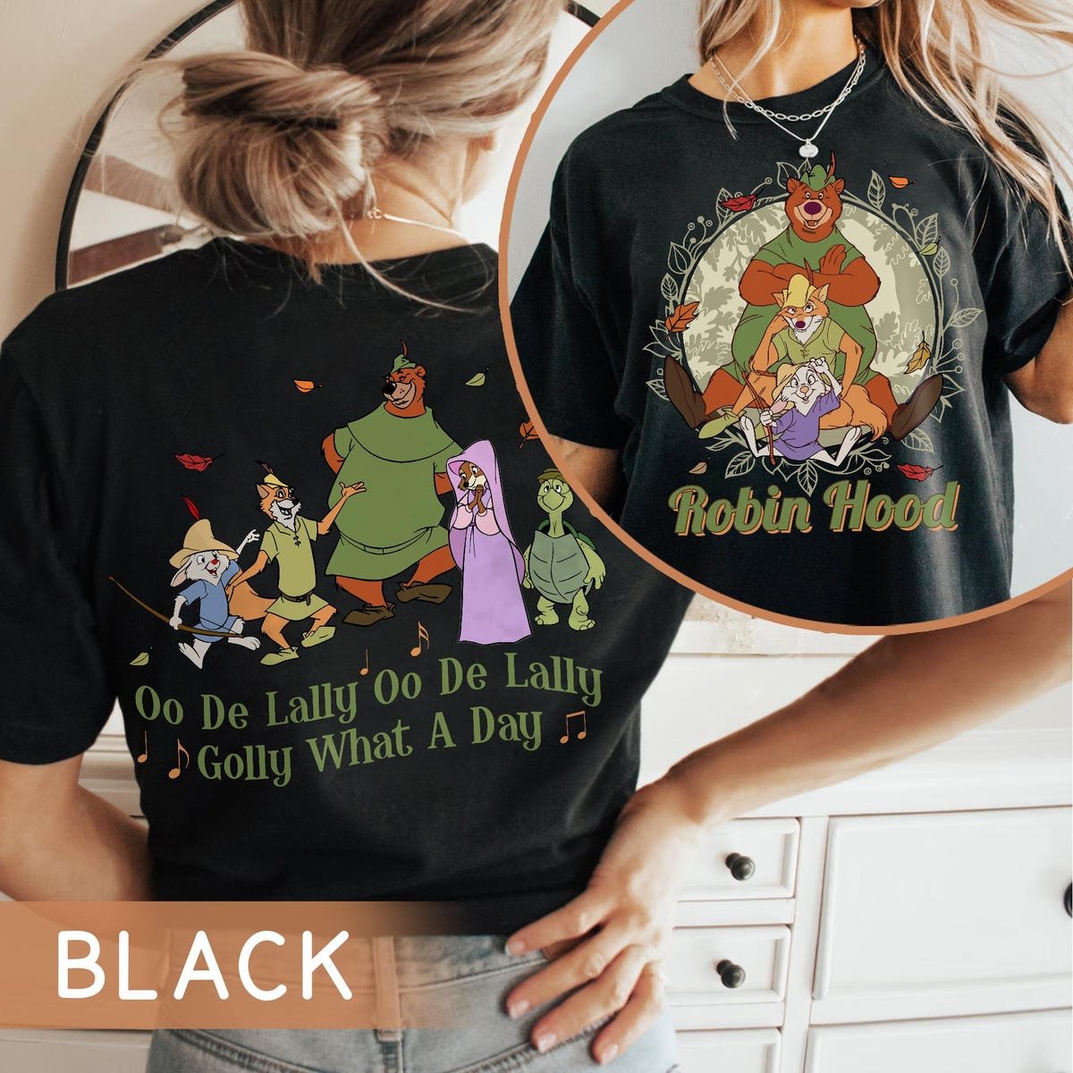 Two Sided Disney Robin Hood Little John Shirt Birthday Gift Disneyland Besties Trip