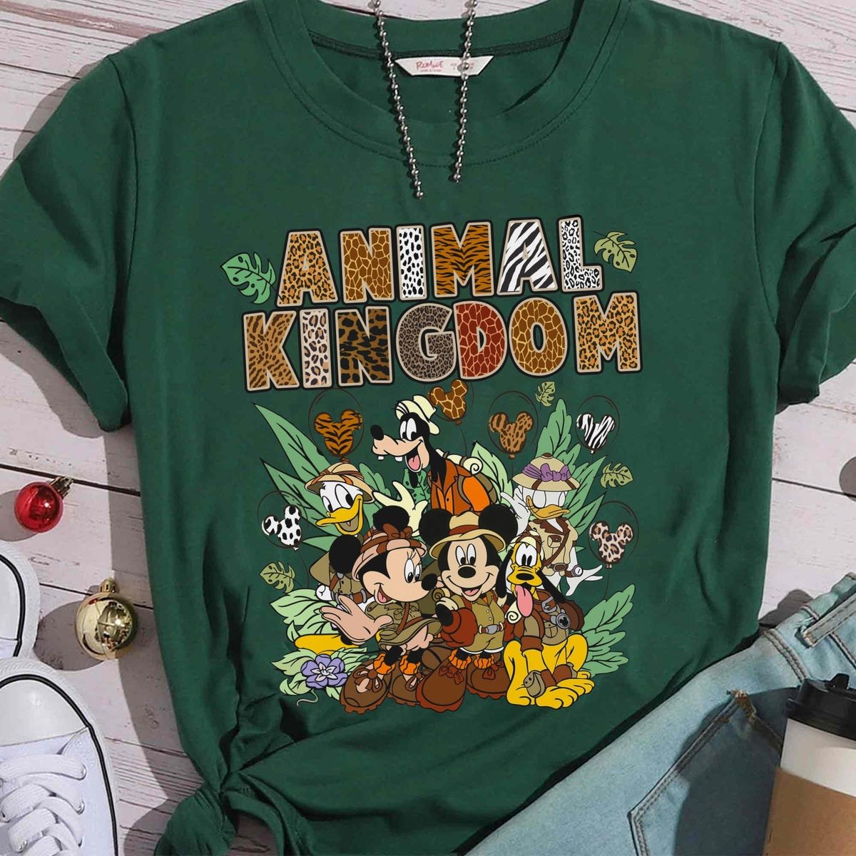Vintage Disney Animal Kingdom Shirt Mickey Mouse Friends Balloon Design
