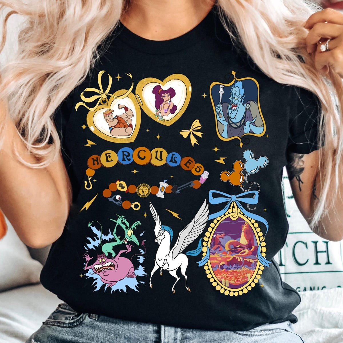 Vintage Disney Hercules Shirt Watercolor Design Magic Kingdom Trip