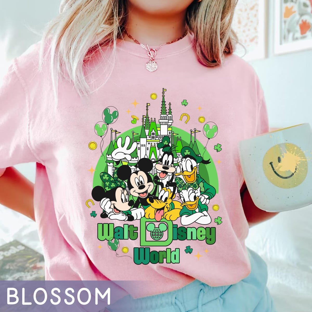 Vintage Disney World St Patricks Day Shirt 1971 Mickey and Friends Tee