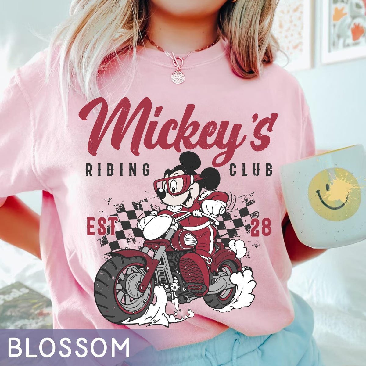 Vintage Mickey Mouse Motorcycle Shirt Disneyland Family Tee