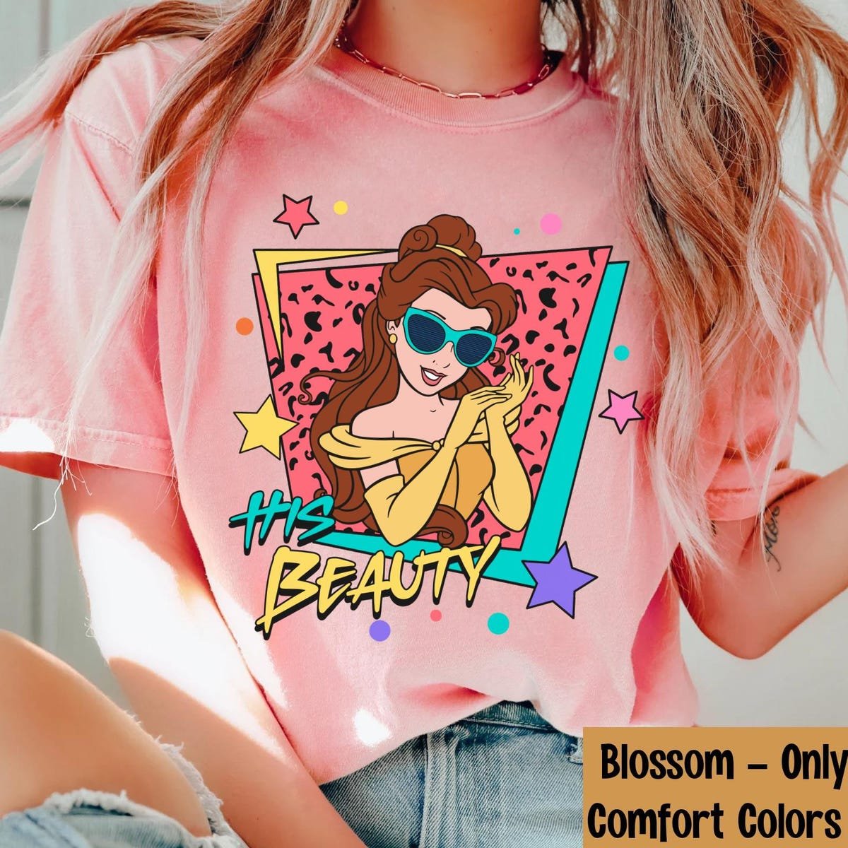90s Disney Beauty and the Beast Couple T-Shirt Belle Adam Matching Tee