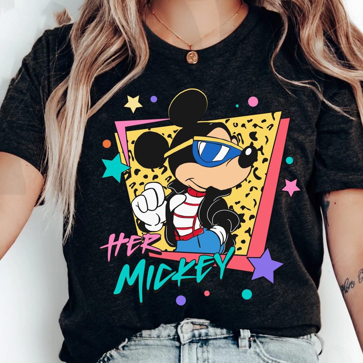 90s Disney Mickey Minnie Matching Couple T-Shirt Gift