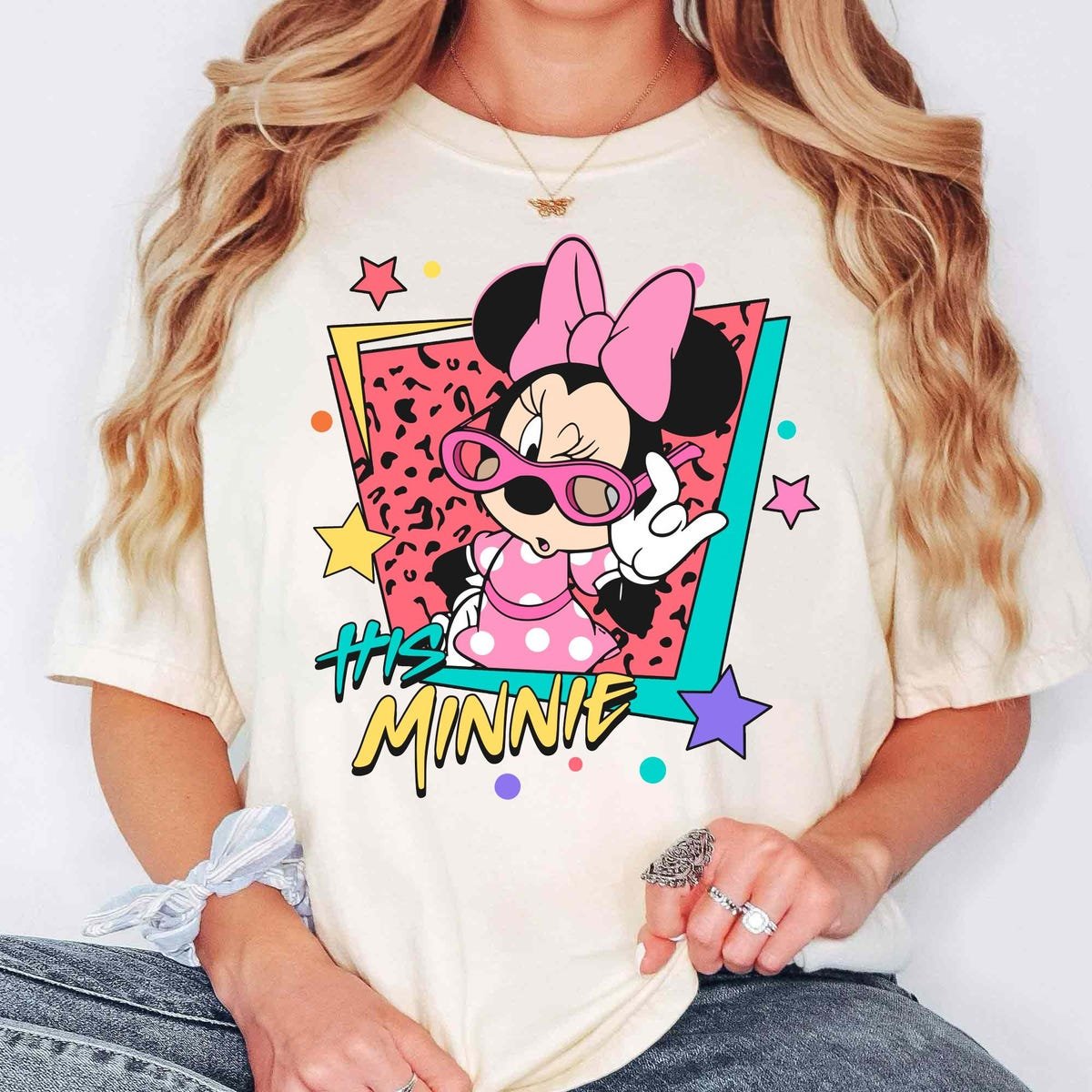 90s Disney Mickey Minnie Matching Couple T-Shirt Gift