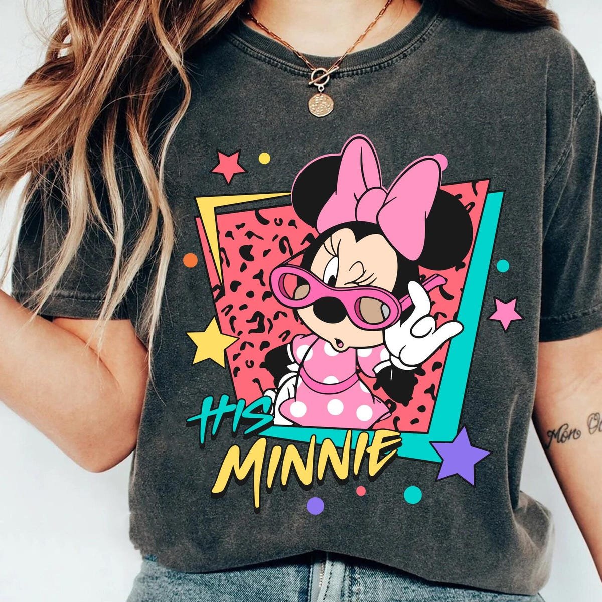 90s Disney Mickey Minnie Matching Couple T-Shirt Gift