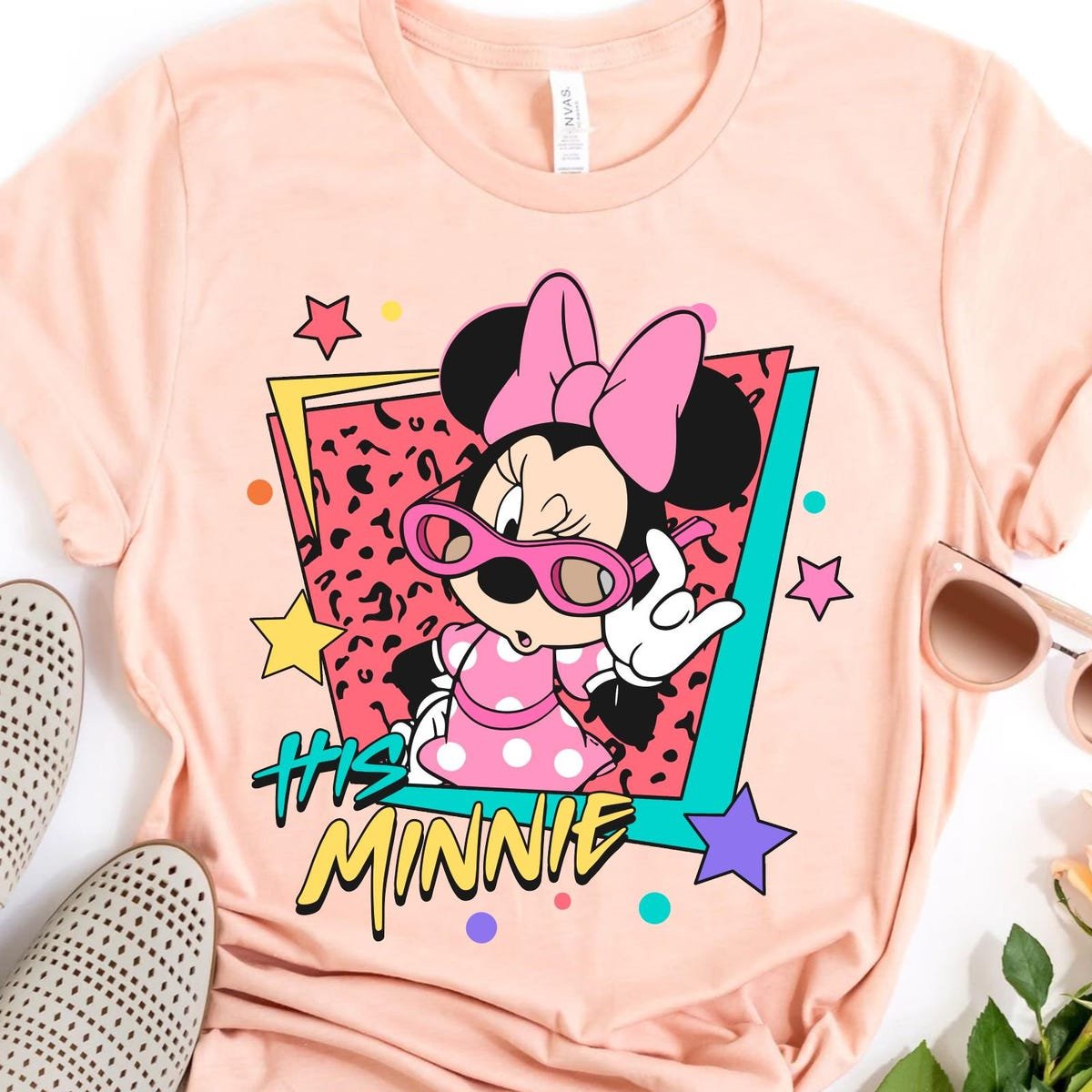 90s Disney Mickey Minnie Matching Couple T-Shirt Gift