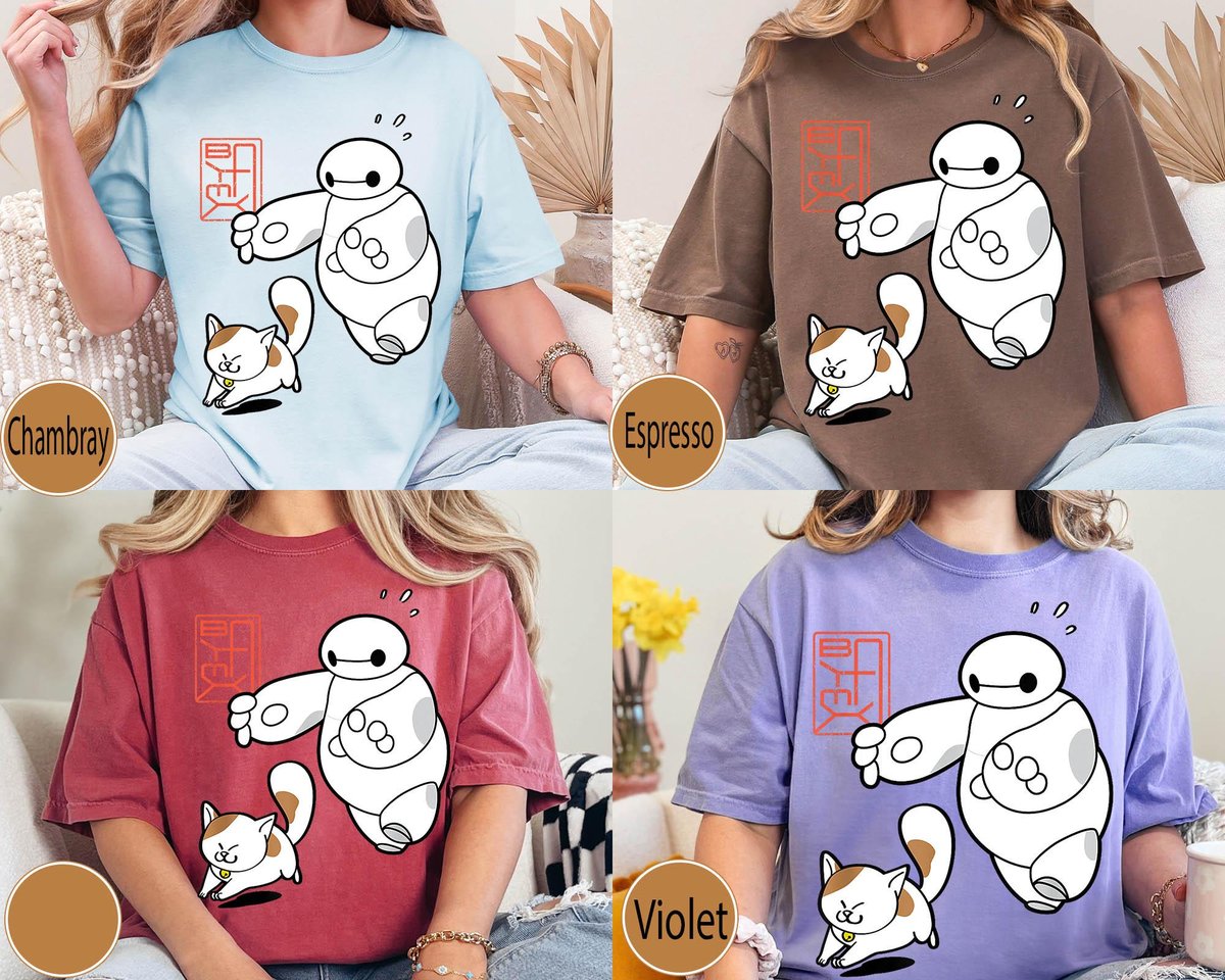 Baymax Cat Shirt Big Hero 6 Disney Family Matching T-Shirt