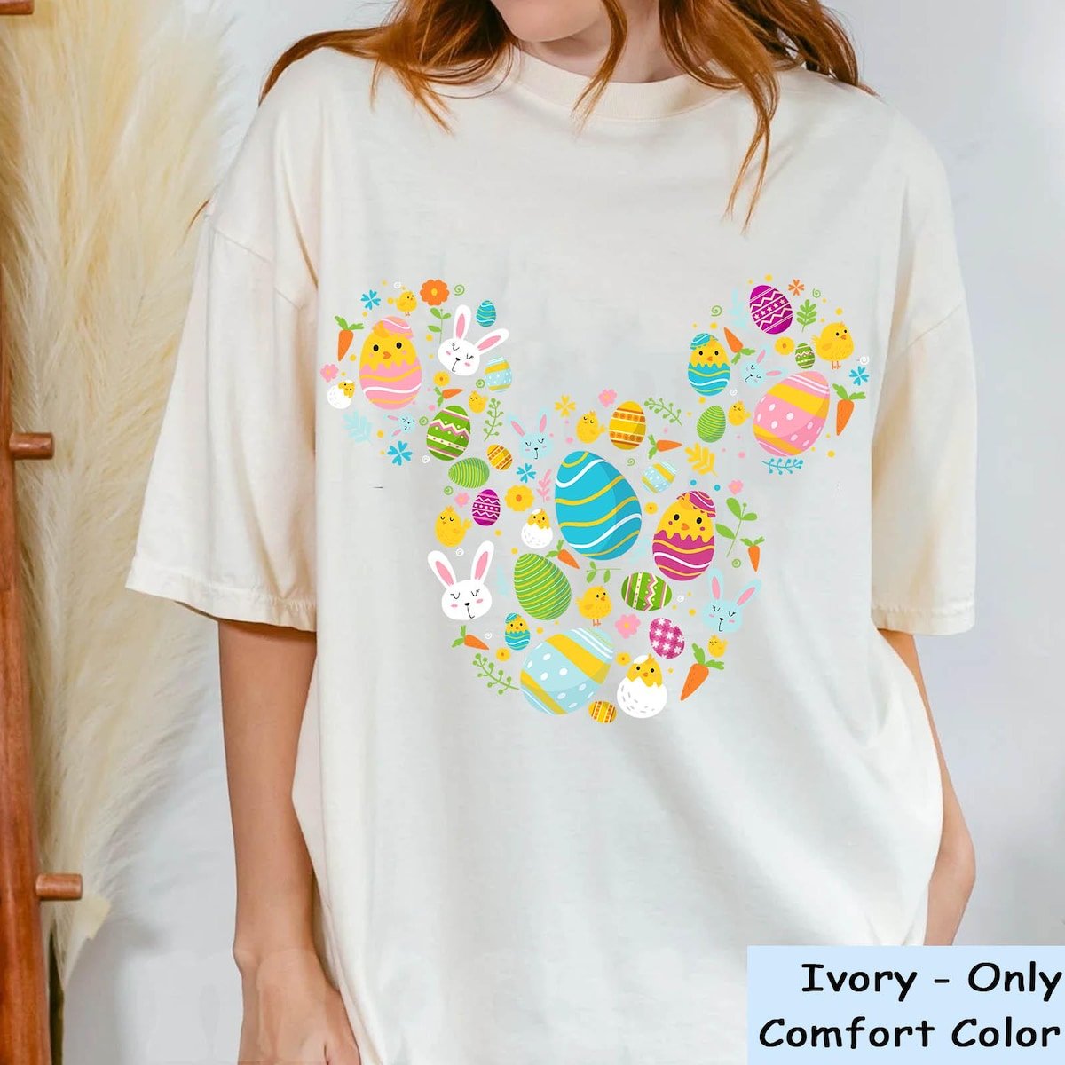 Disney Easter Mickey Mouse Ears Shirt Disneyland Trip Family Tee