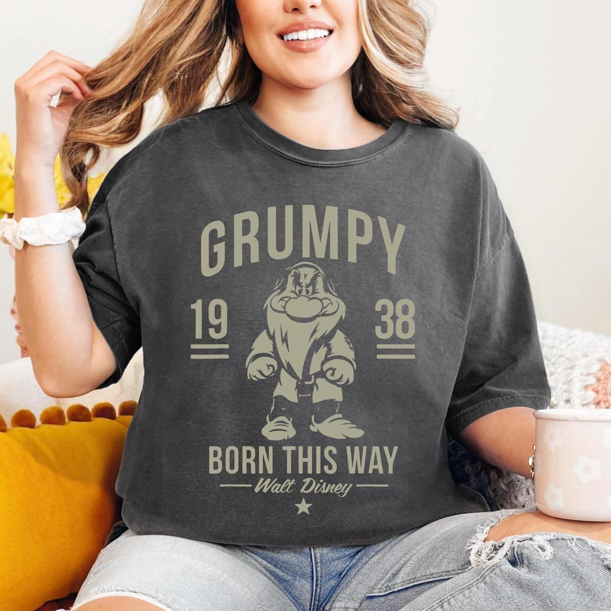 Disney Grumpy 1938 Shirt Snow White Seven Dwarfs T-shirt Birthday Gift
