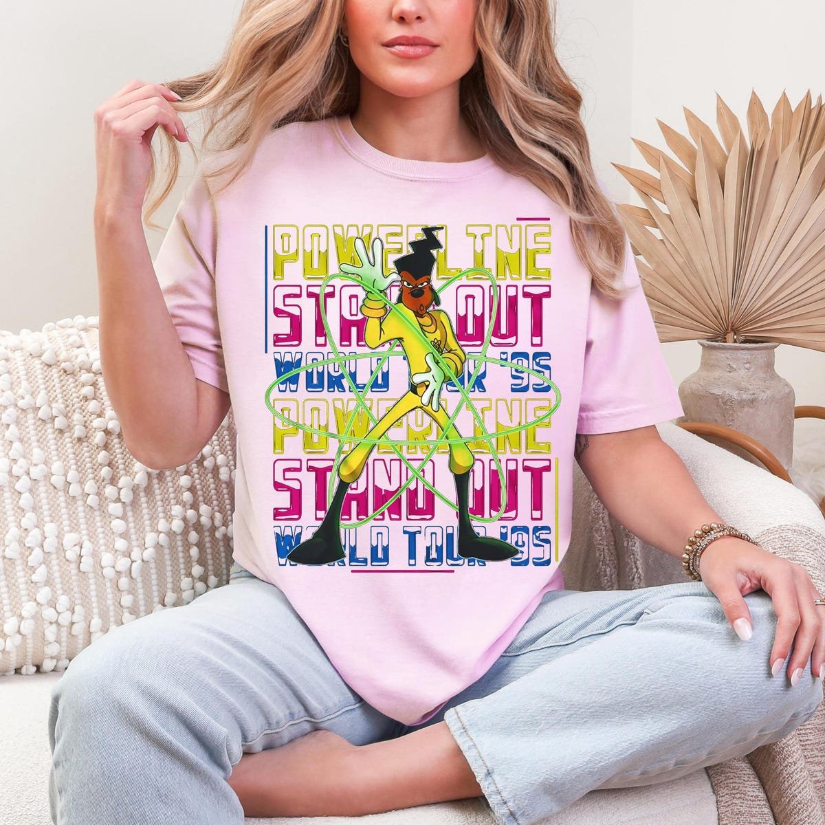 Disney Powerline Tour 95 T-Shirt Vintage Goofy Movie Retro Disneyland Outfit