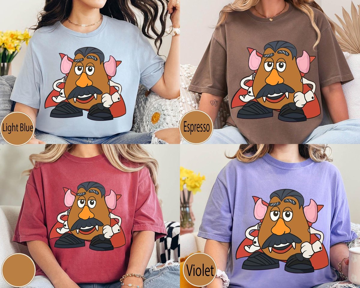 Dracula Mickey Shirt Disney Halloween Mr Potato Head Toy Story Tee
