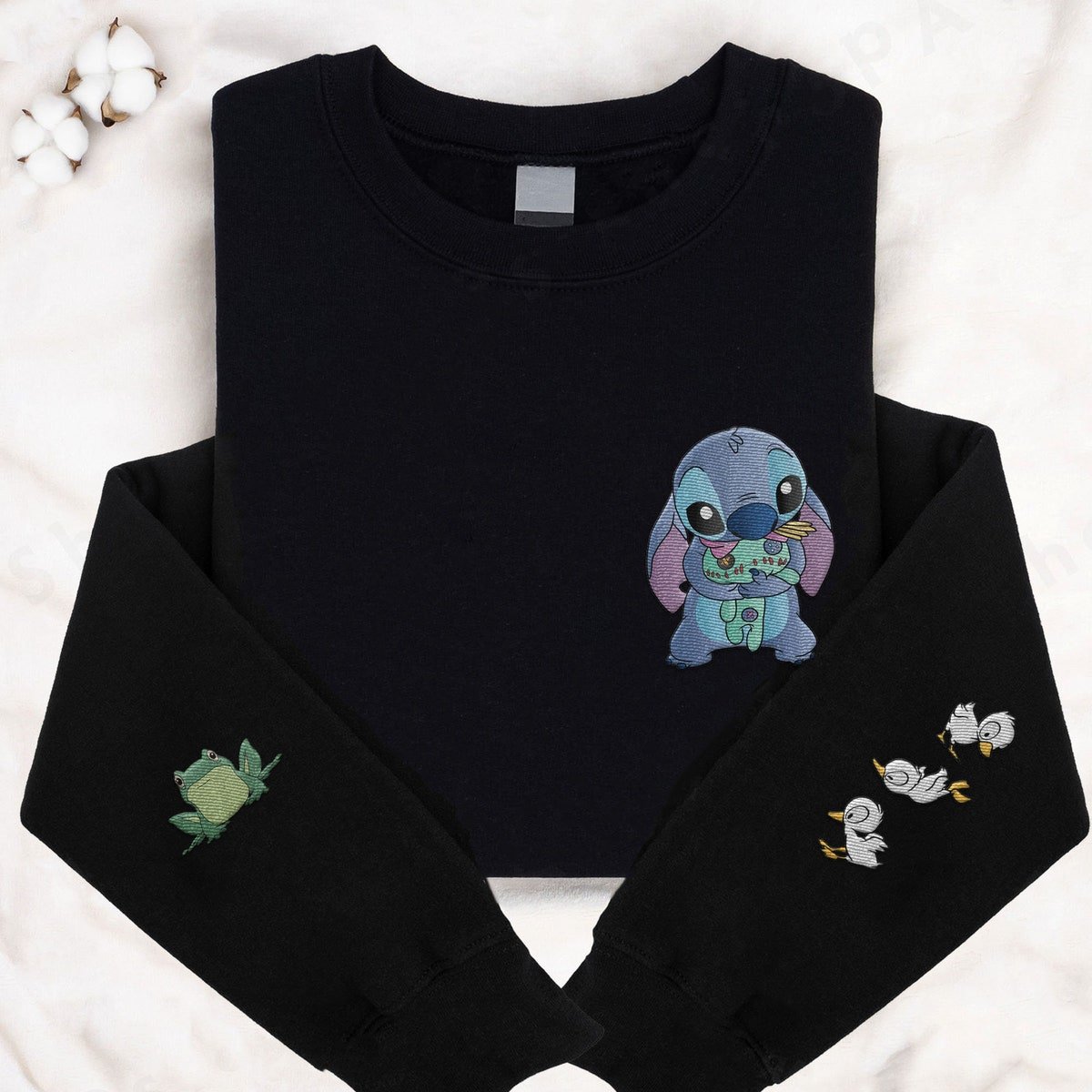 Embroidered Stitch Sweatshirt Lilo and Stitch 2024 Family Trip Shirt