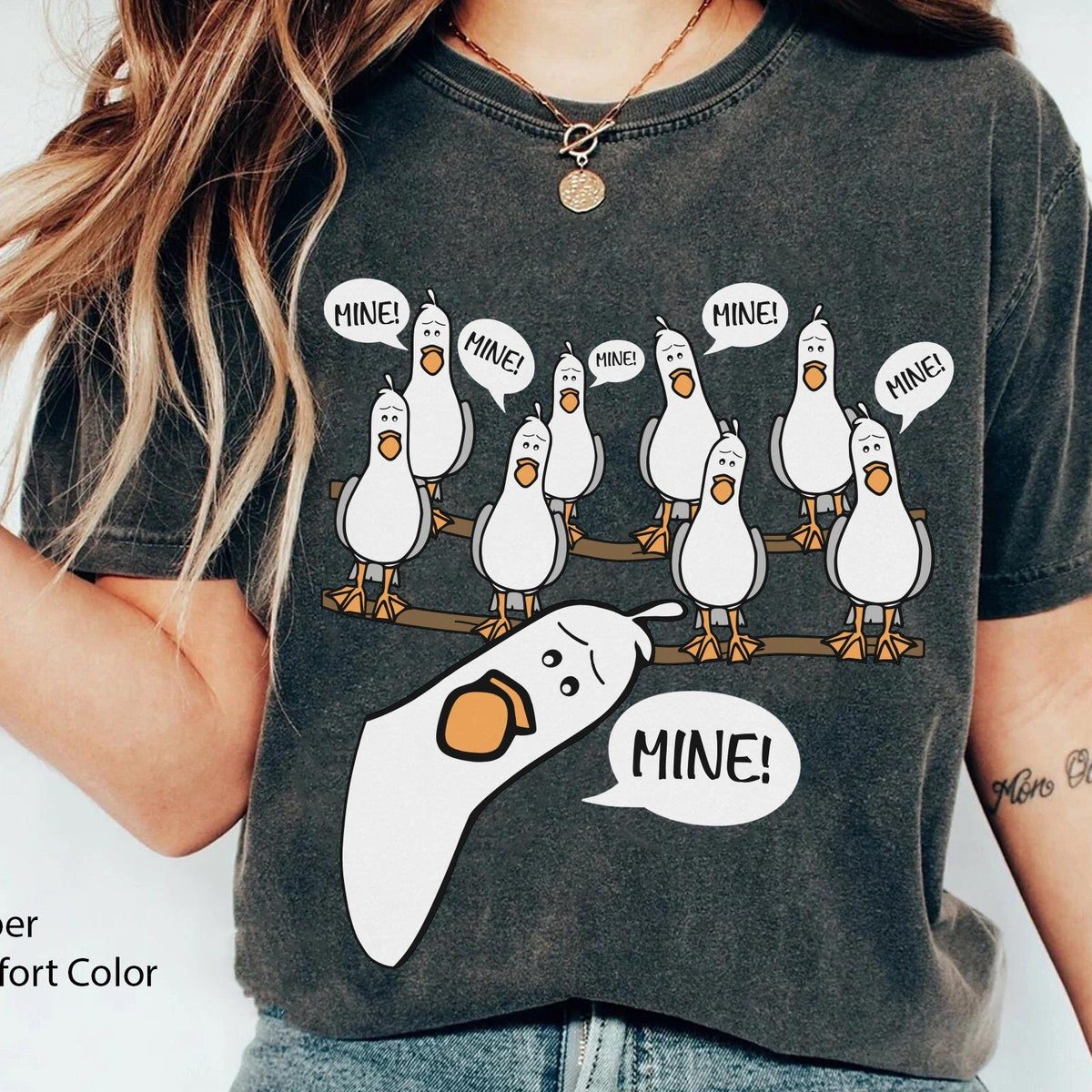 Finding Nemo Seagull Shirt Funny Disney T-shirt for Family Trips