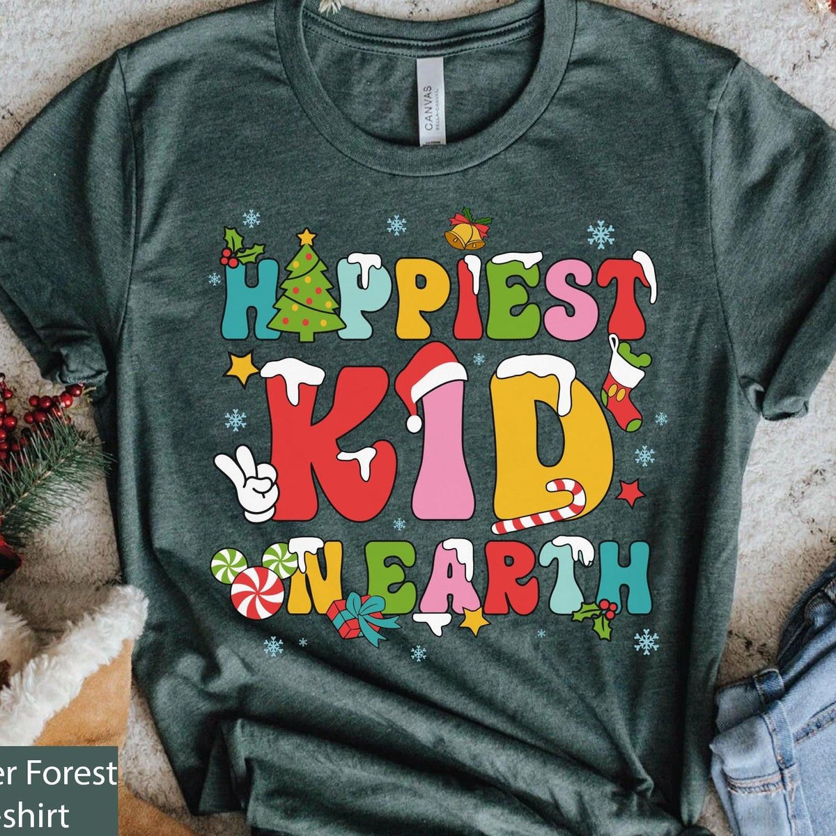 Happiest Mama Kid Disney Shirt Disneyland Christmas Matching T-shirt