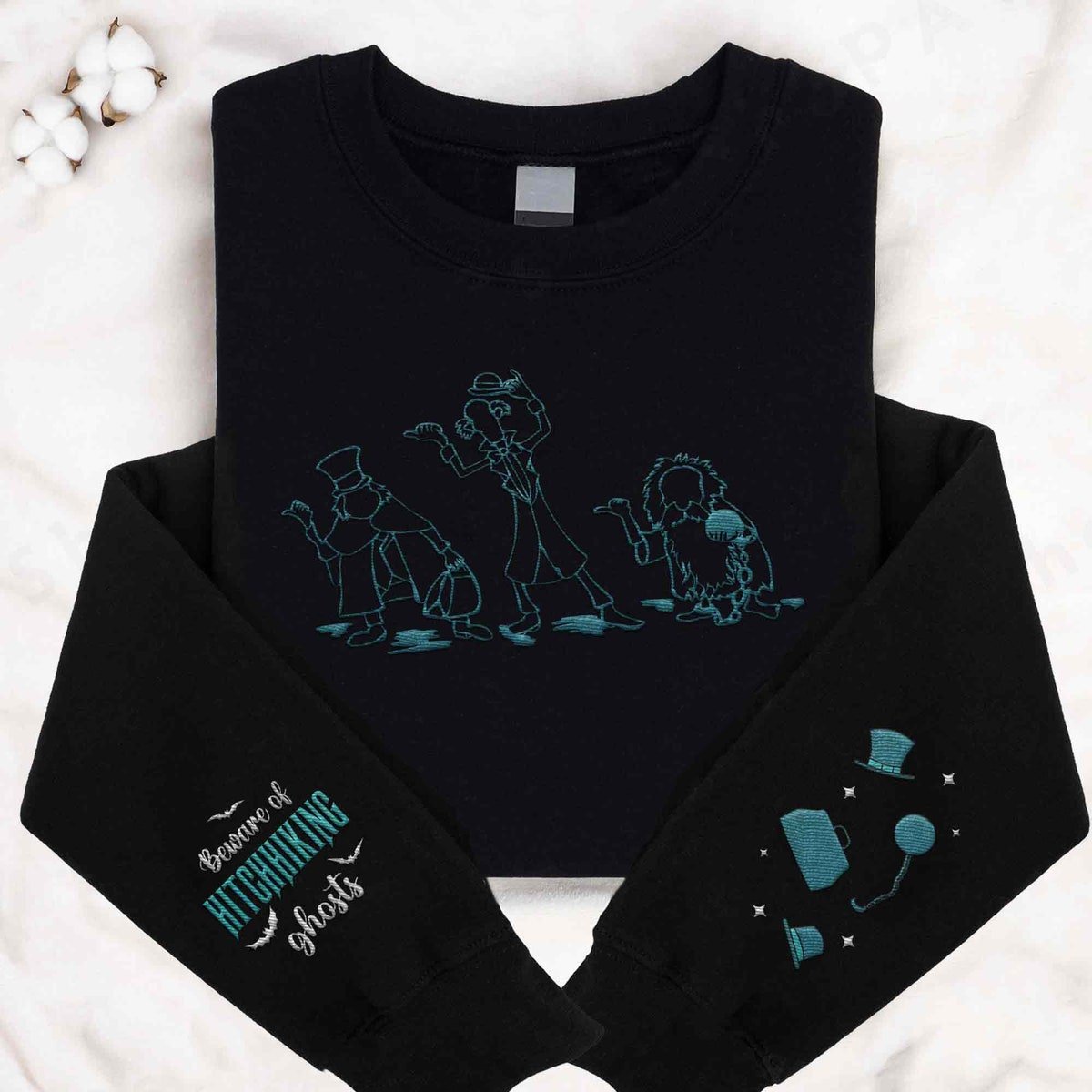 Haunted Mansion Sweatshirt Disney Halloween Embroidery Shirt