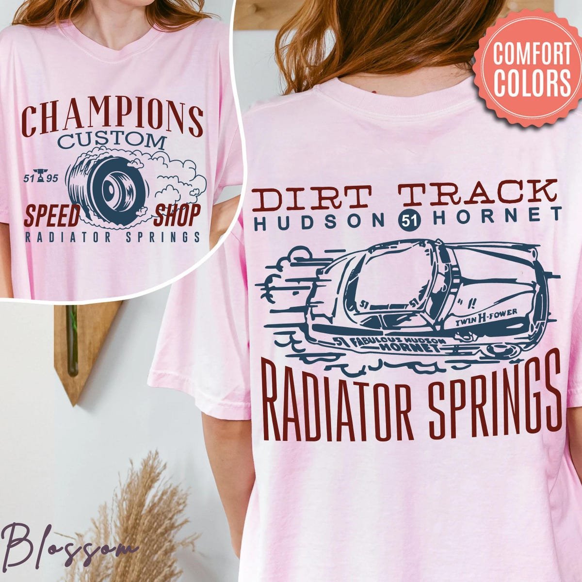 Hudson Hornet Champions T-shirt Disney Cars Family Matching