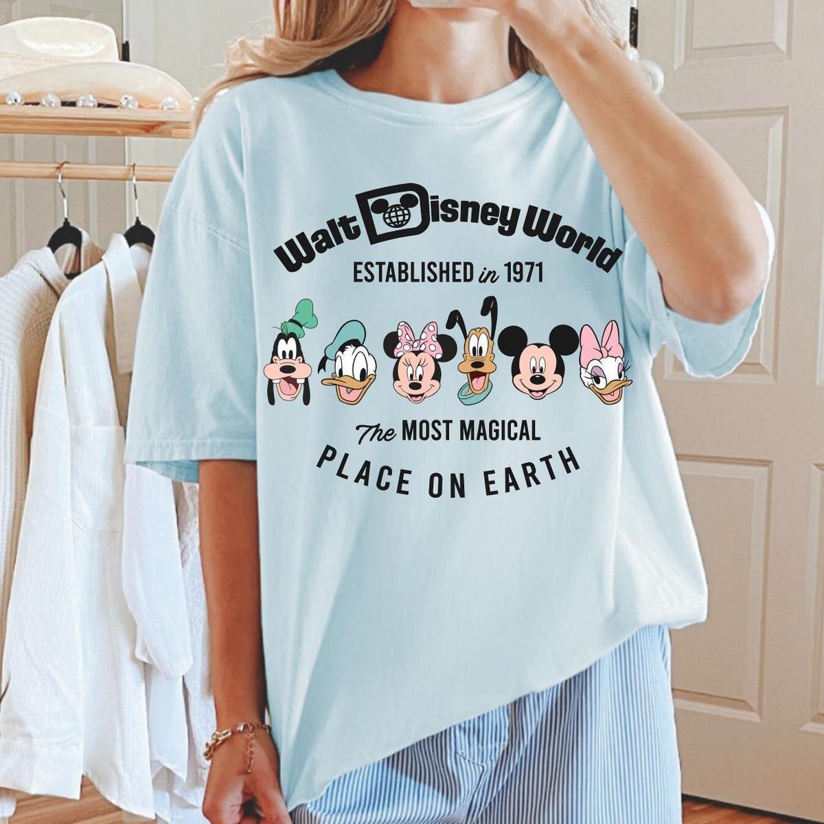 Mickey Friends Disney World 1971 Shirt Minnie Donald Goofy BFF Trip