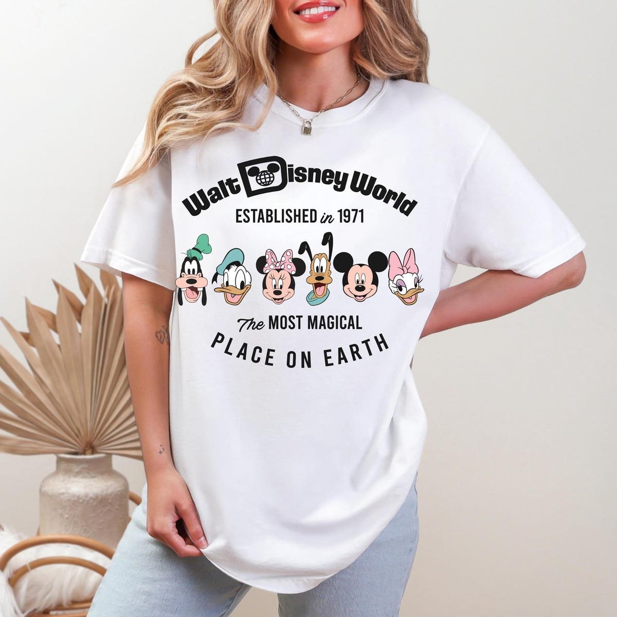 Mickey Friends Disney World 1971 Shirt Minnie Donald Goofy BFF Trip