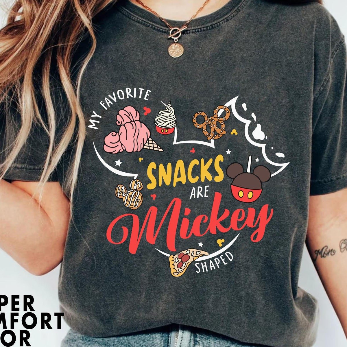 Mickey Mouse Snacks Shirt Retro Disney Family Trip 2024 Tee