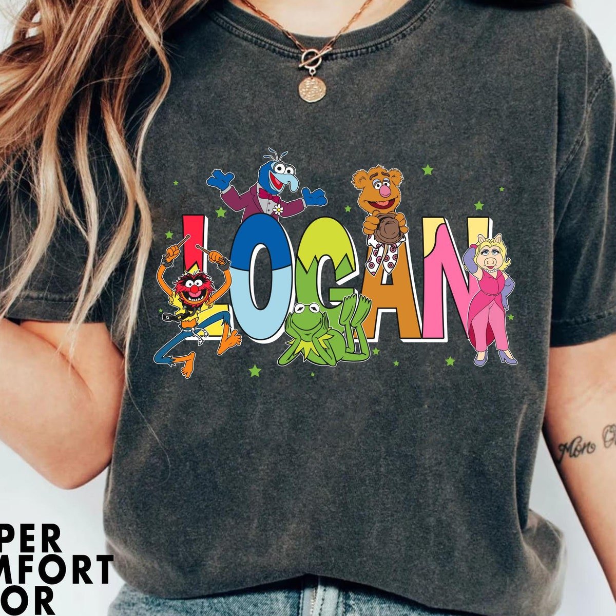 Muppets Show Comfort Colors Shirt Kermit Piggy Family Matching Tee