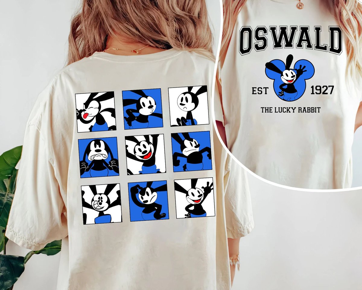 Oswald The Lucky Rabbit Vintage Disney T-Shirt Disneyland Family Trip