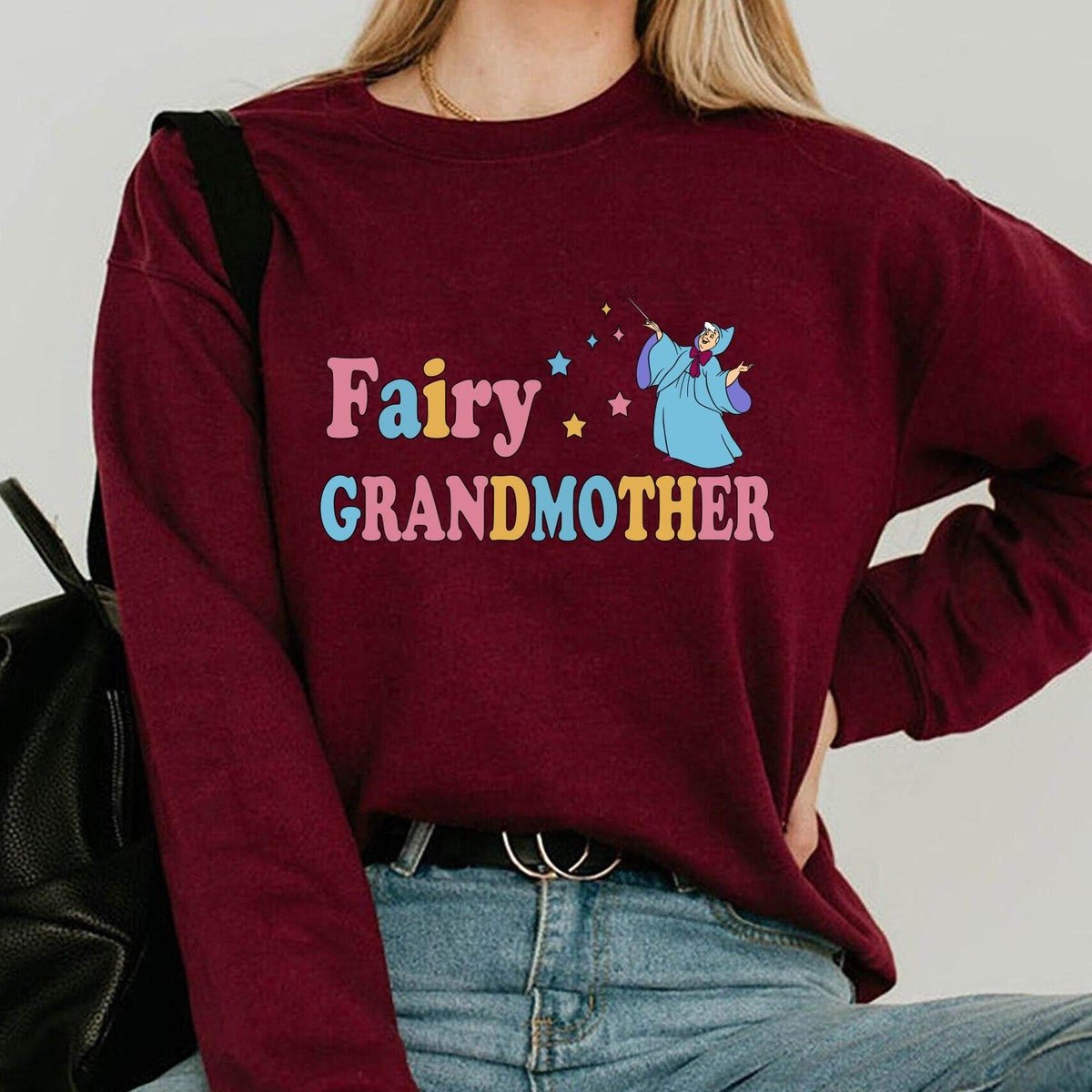 Retro Fairy Godmother Shirt Mother's Day Gift for Grandma 2024