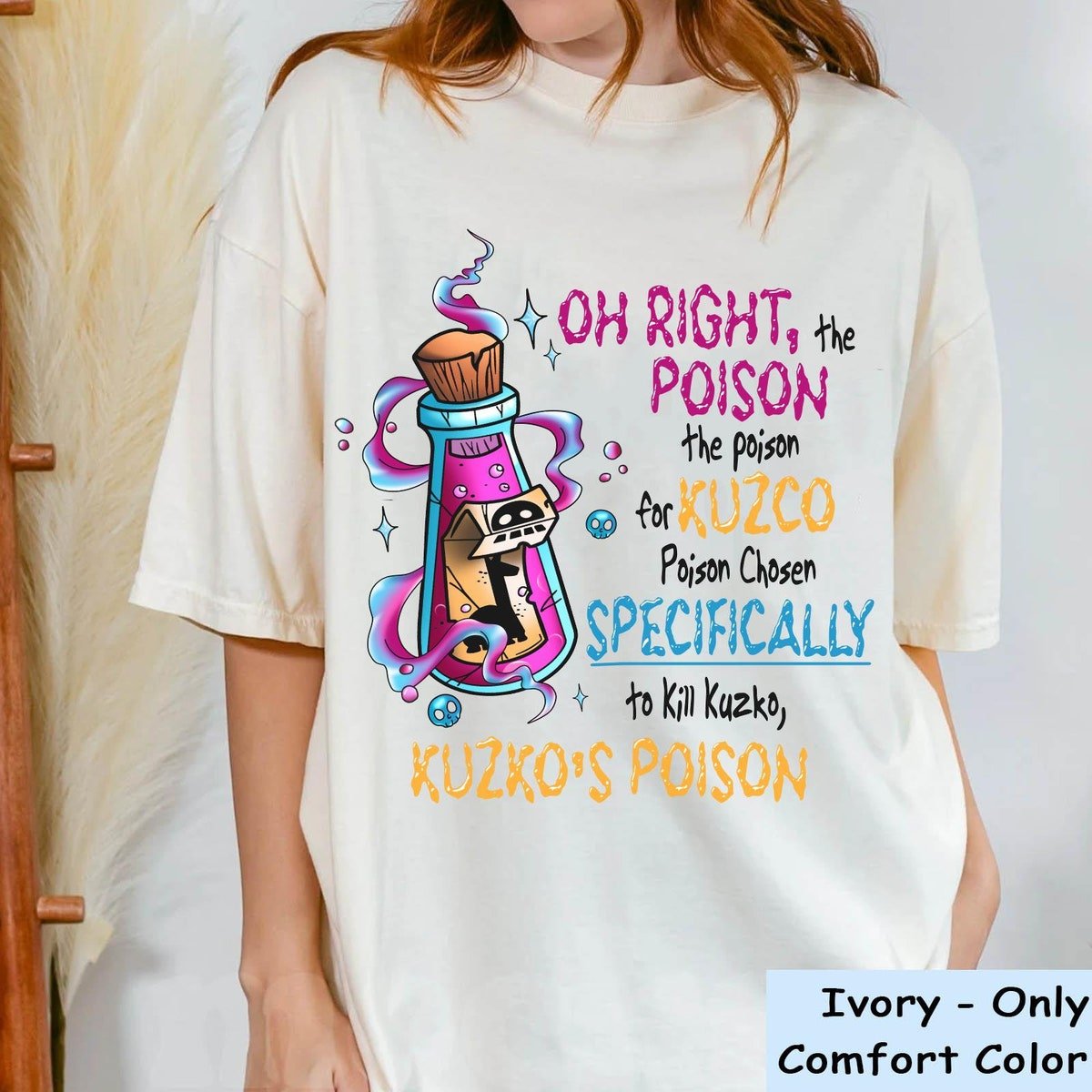 Retro Poison Kuzco T-shirt Emperor's New Groove Disney Villains Shirt