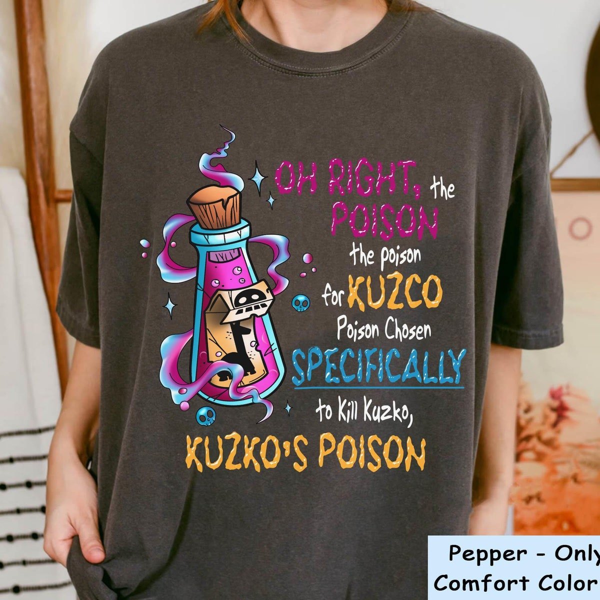 Retro Poison Kuzco T-shirt Emperor's New Groove Disney Villains Shirt