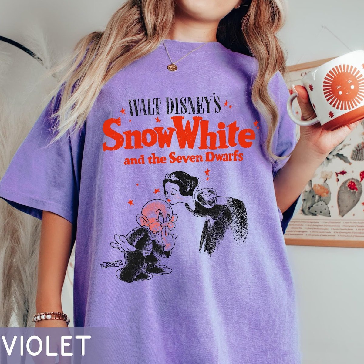 Snow White Dopey Dwarf Comfort Colors Shirt Vintage Princess Tee 2024