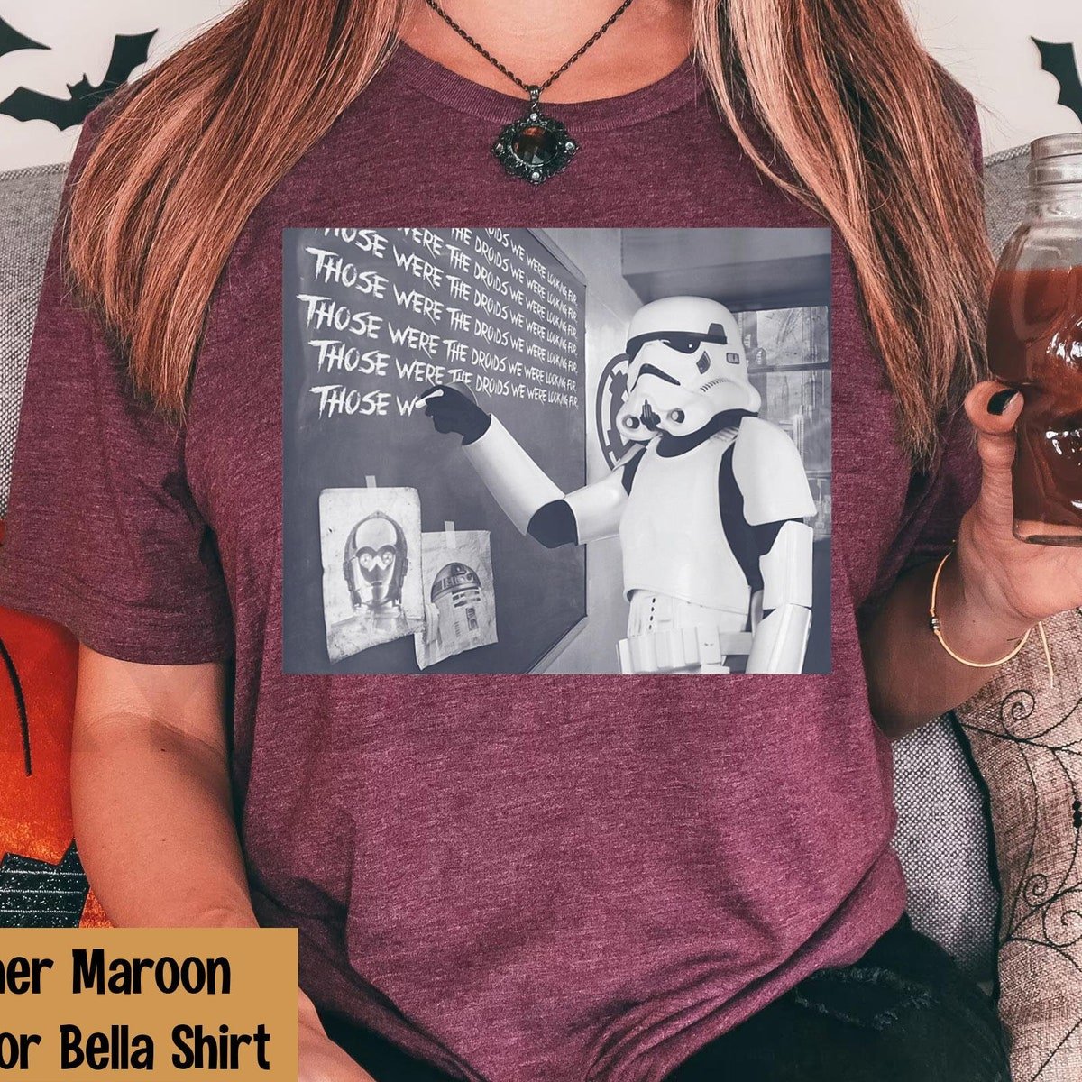 Stormtrooper Droids Chalkboard Shirt Vintage Star Wars Tee