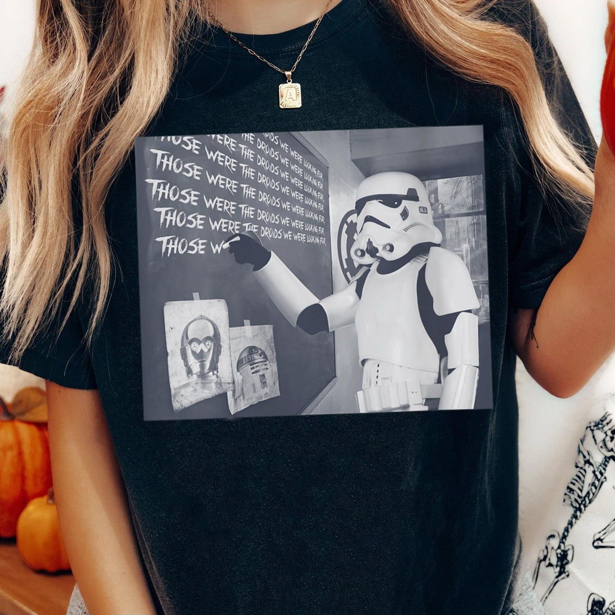 Stormtrooper Droids Chalkboard Shirt Vintage Star Wars Tee