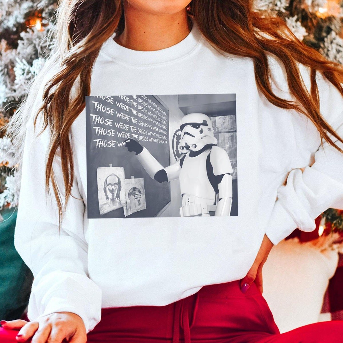 Stormtrooper Droids Chalkboard Shirt Vintage Star Wars Tee