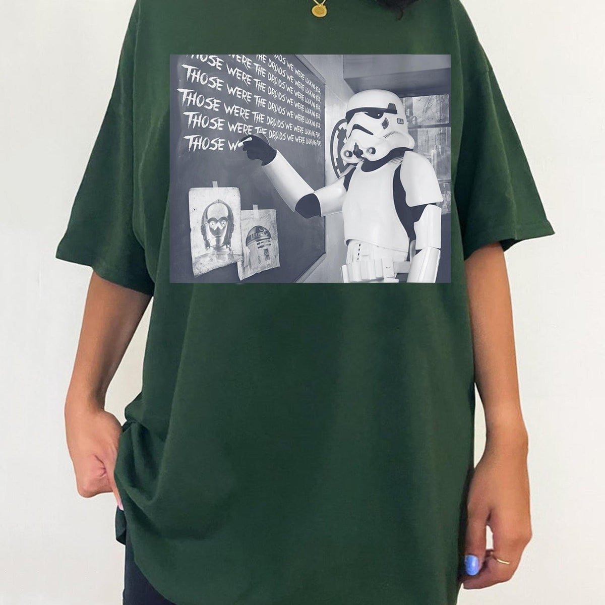 Stormtrooper Droids Chalkboard Shirt Vintage Star Wars Tee