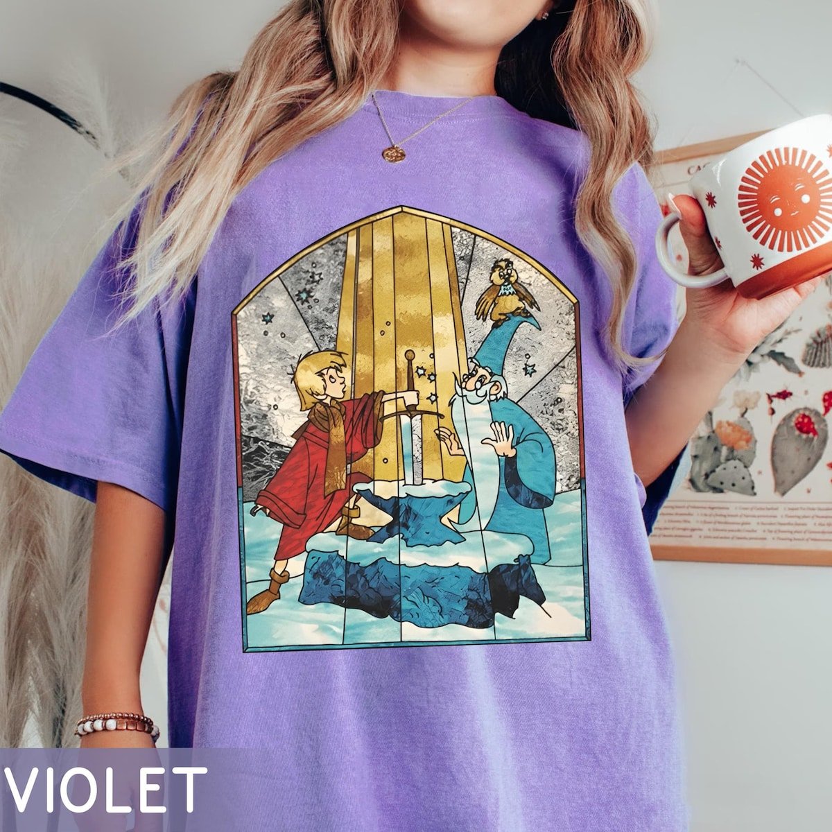 Sword Stone Arthur Merlin Shirt Vintage Disney T-shirt 2024 Trip