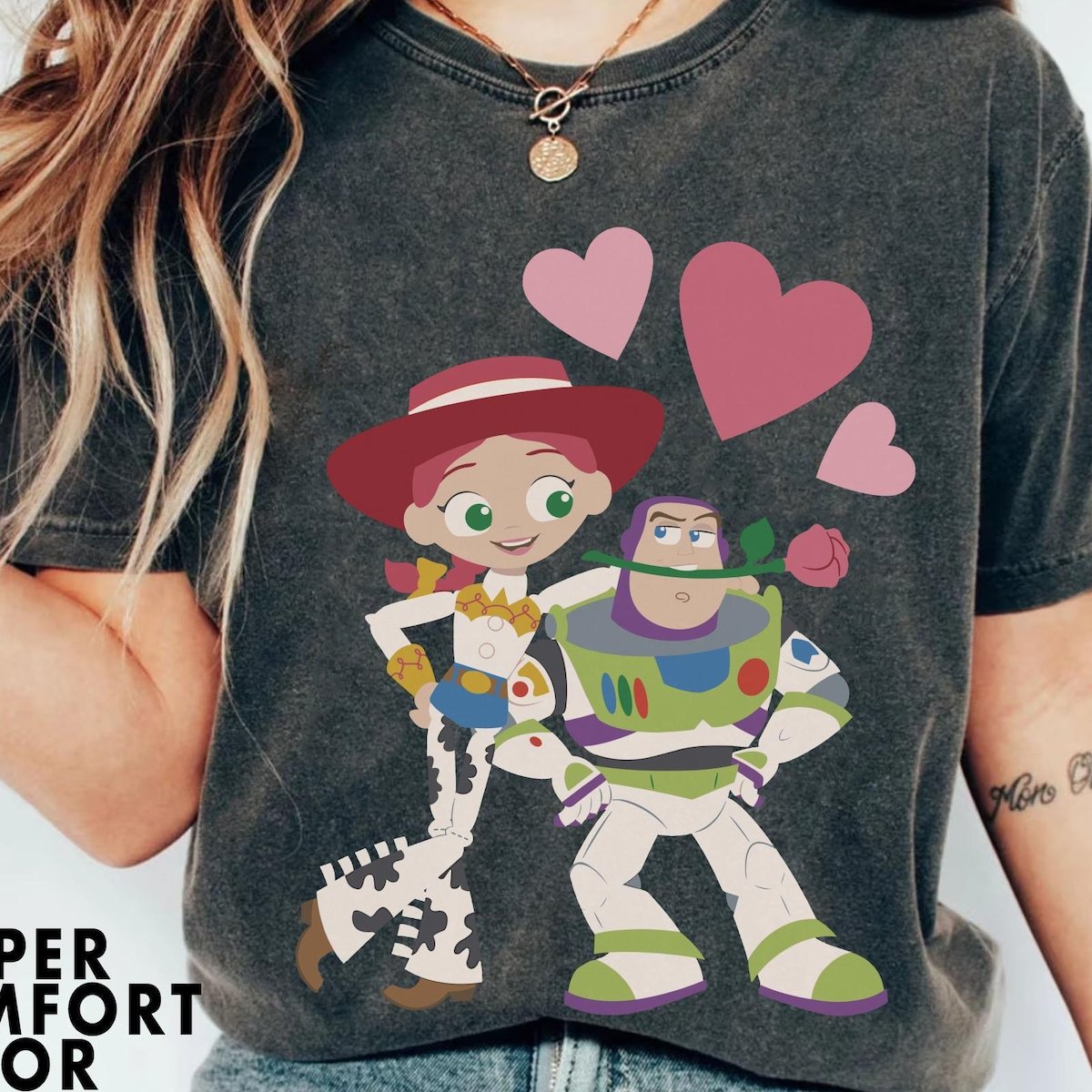 Toy Story Buzz and Jessie Valentine's Day Shirt 2025 Disneyland Gift
