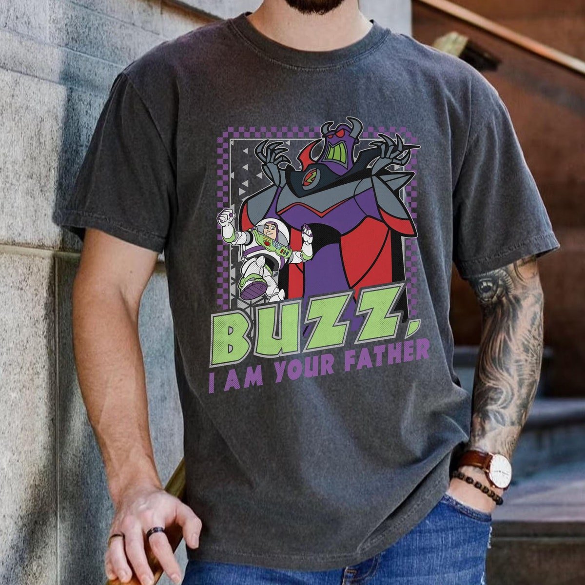 Toy Story Zurg and Buzz Father T-Shirt Vintage Disney Dad Shirt
