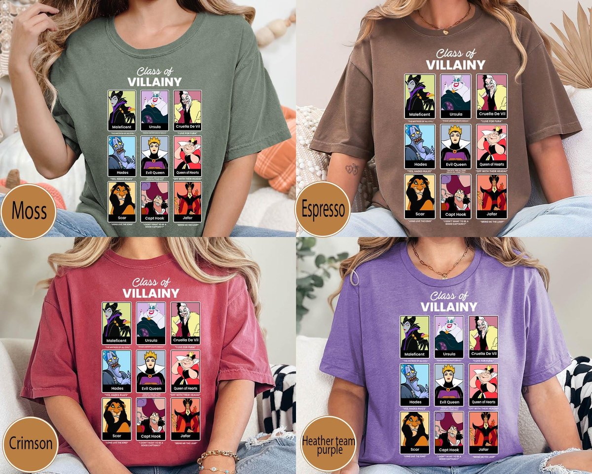 Villains Shirt Disney Maleficent Ursula Evil Queen Tee