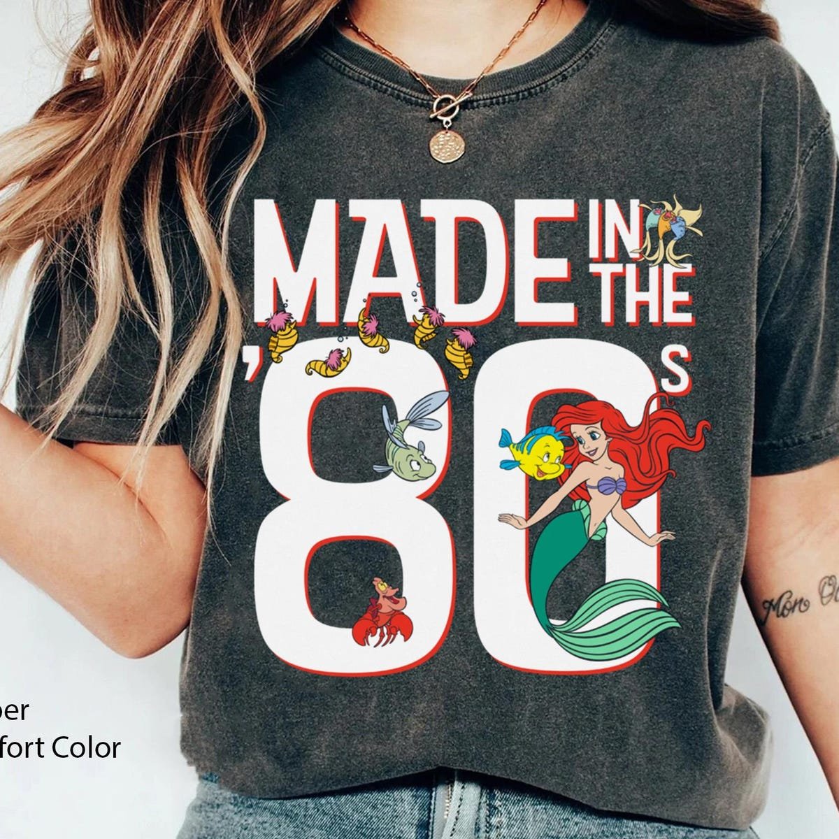 Vintage Ariel Shirt Retro Little Mermaid 80s Disney T-shirt