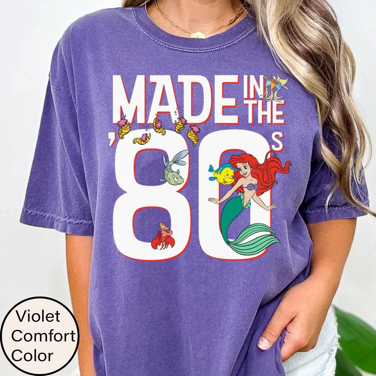 Vintage Ariel Shirt Retro Little Mermaid 80s Disney T-shirt