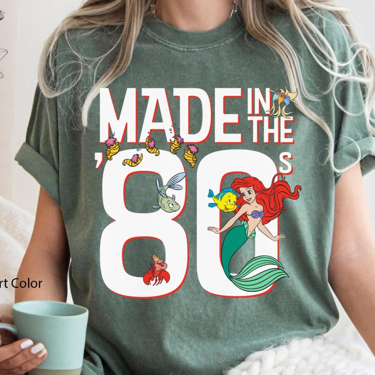 Vintage Ariel Shirt Retro Little Mermaid 80s Disney T-shirt