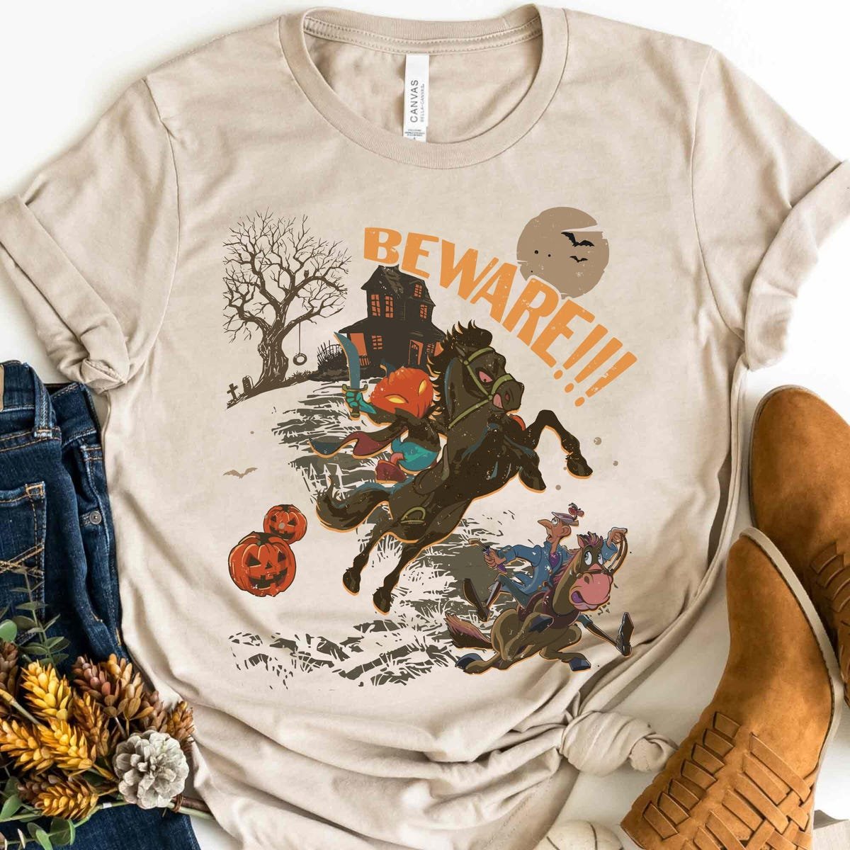 Vintage Donald Duck Halloween Shirt Disney Sleepy Hollow Tee