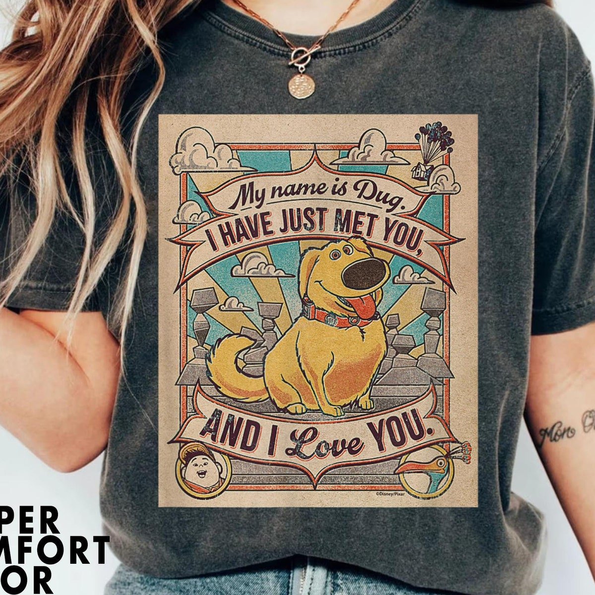 Vintage Dug Disney Dog Shirt Up Movie Comfort Colors Tee