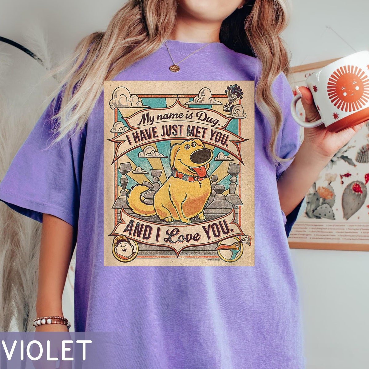 Vintage Dug Disney Dog Shirt Up Movie Comfort Colors Tee