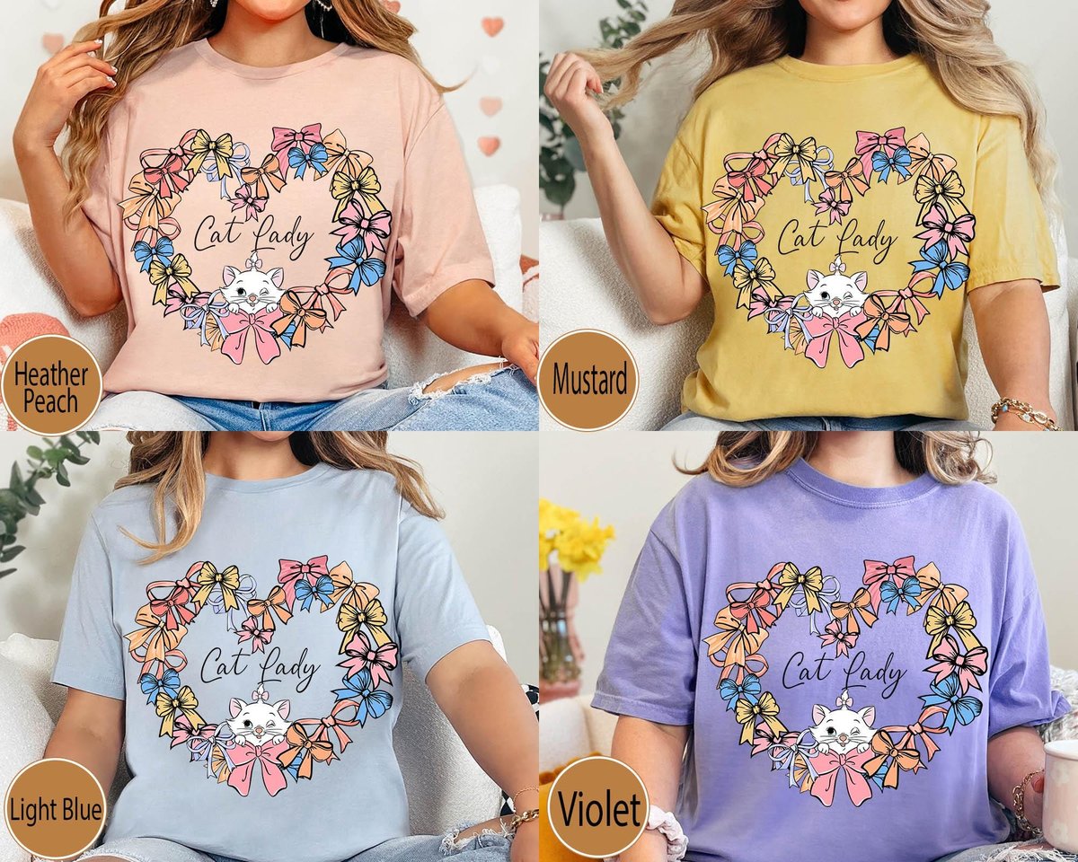 Vintage Marie Cat Shirt Disney Aristocats Tee Cute Birthday Gift