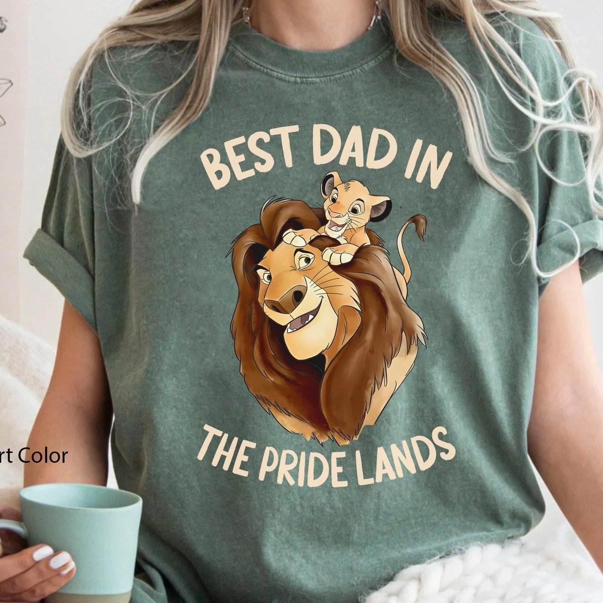 Vintage Simba Mufasa Lion King Dad Shirt Father's Day Gift Matching Tee
