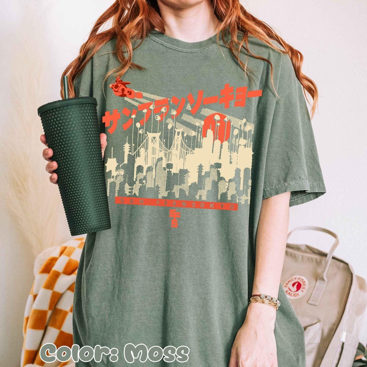 Big Hero 6 San Fransokyo Baymax Shirt Retro Japan Skyline Tee