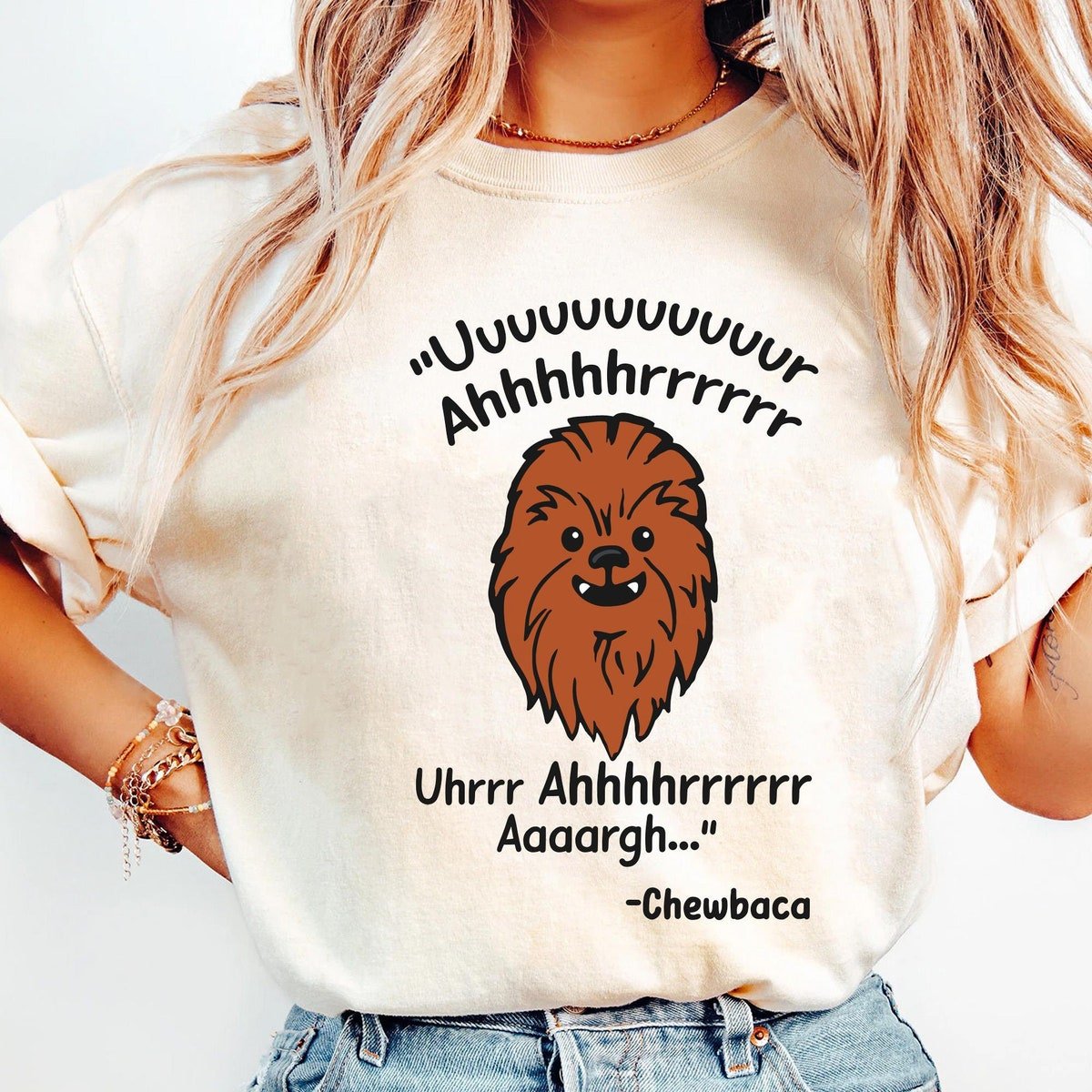 Chewbacca Comfort Colors Shirt Star Wars Fan Gift Disney Family T-Shirt