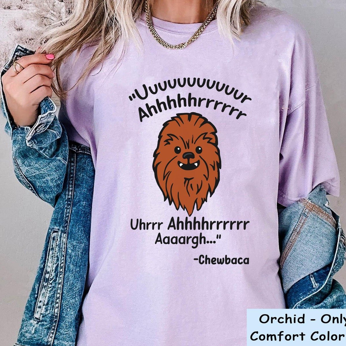 Chewbacca Comfort Colors Shirt Star Wars Fan Gift Disney Family T-Shirt